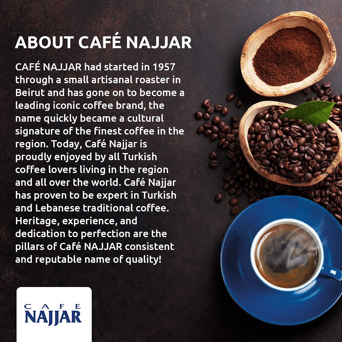 Café Najjar Turkish Coffee with Cardamom 450g - Mideast Grocers