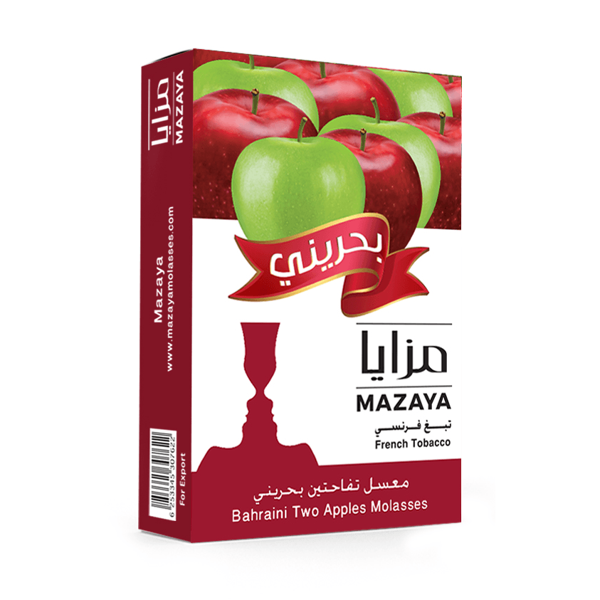 Buy Mazaya Shisha Tobacco Two Apples (Bahraini) in Various Sizes