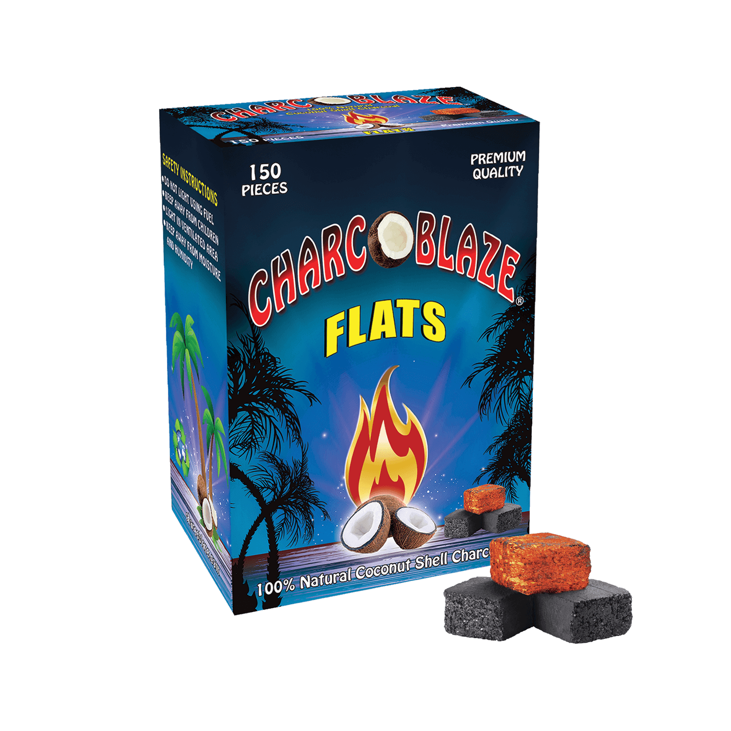 Charcoblaze Hookah Charcoal Flats - 150pcs (1.5kg) - Lavoo