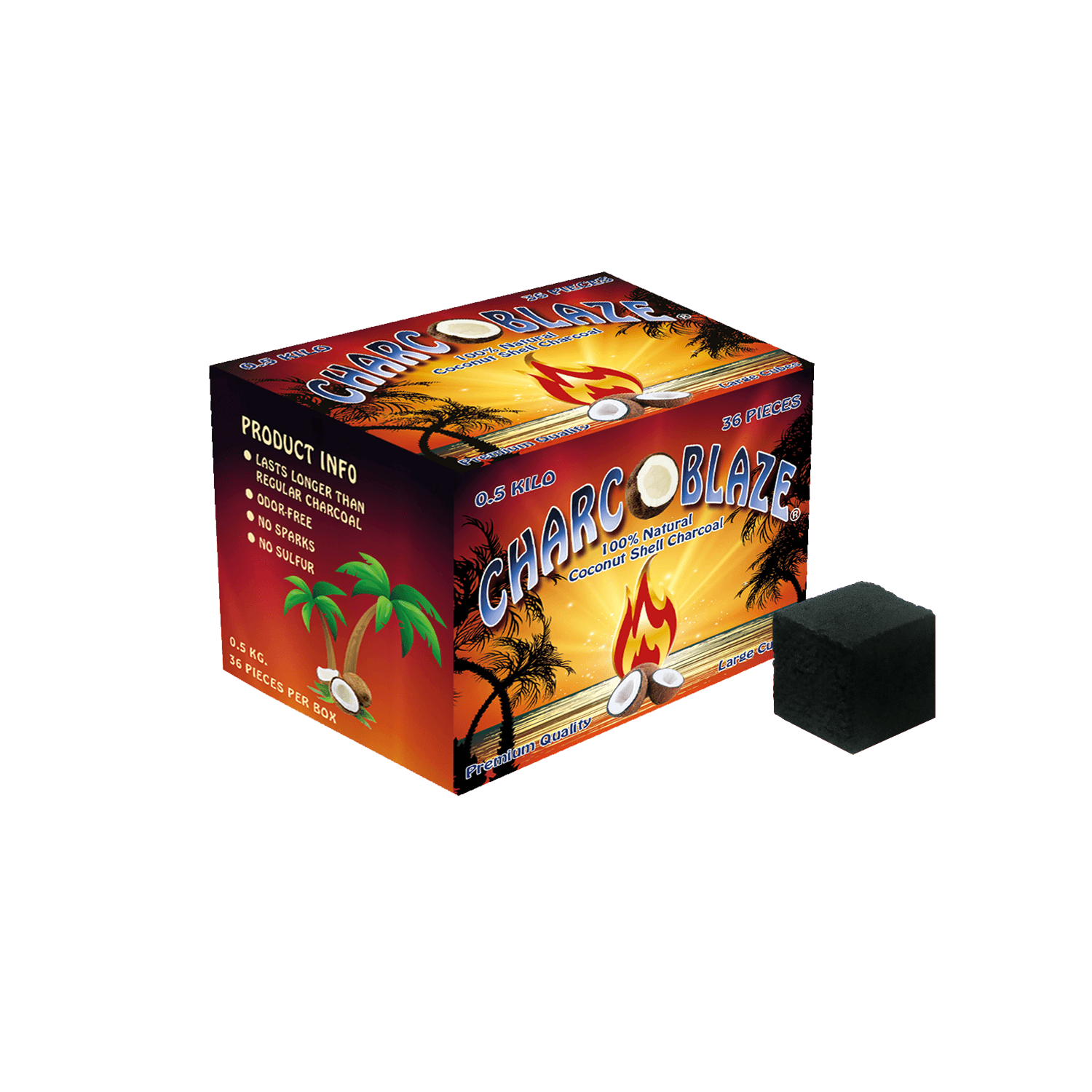 Charcoblaze Hookah Charcoal Cubes - 36pcs - Lavoo