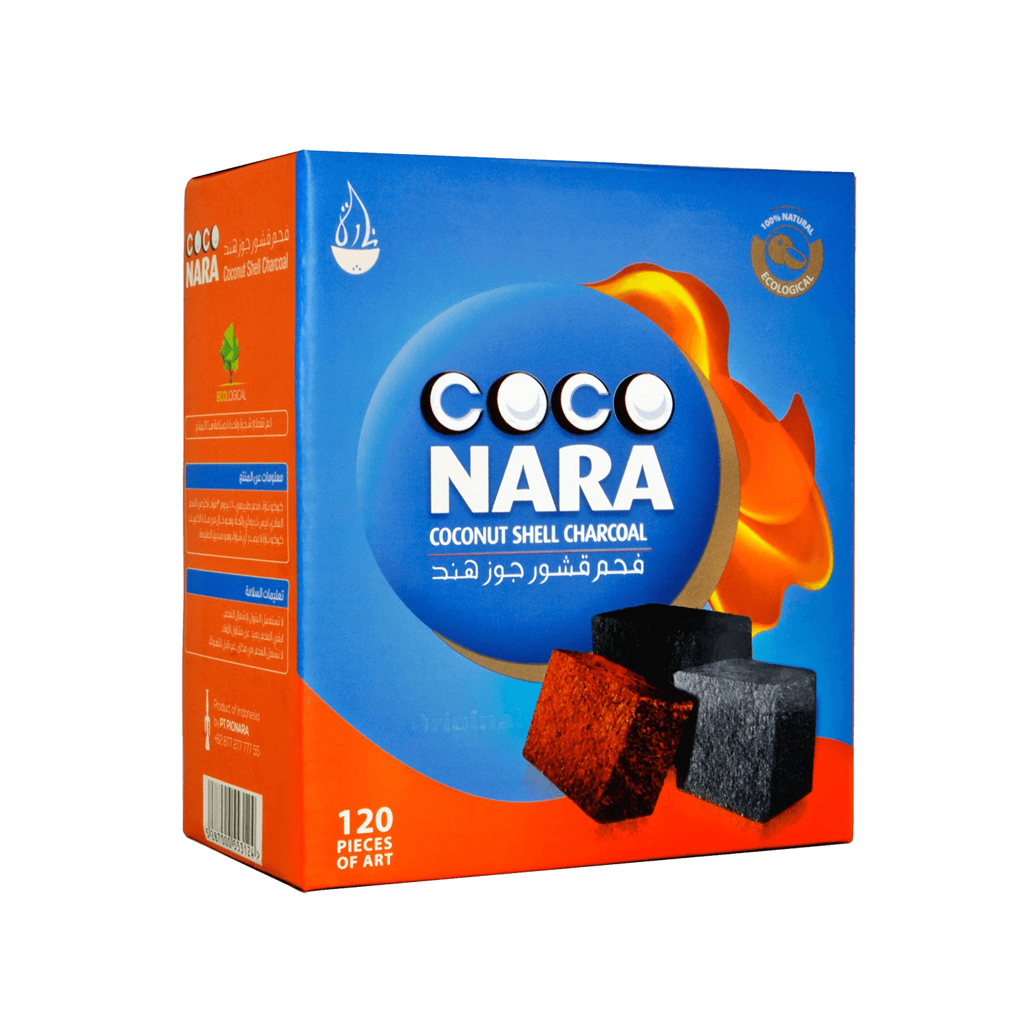 CocoNara Hookah Charcoal Flats 120pcs - Lavoo