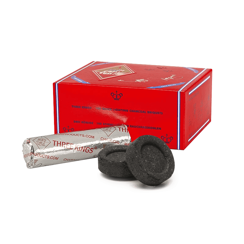 Three Kings Quick Light Hookah Charcoal 40mm Box 100pcs - Lavoo