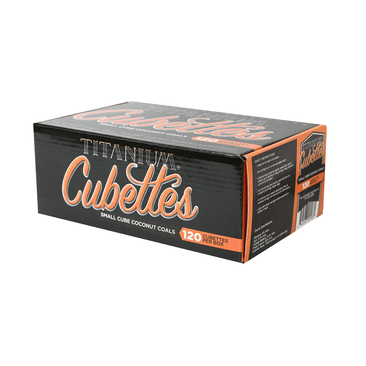 Titanium Hookah Charcoal Cubettes 120pcs - Lavoo