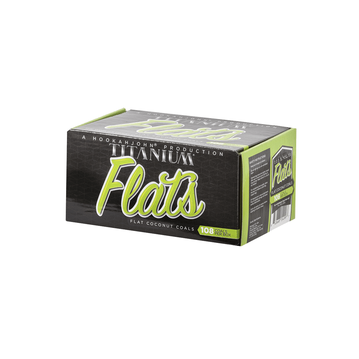 Titanium Hookah Charcoal Flats 108pcs - Lavoo