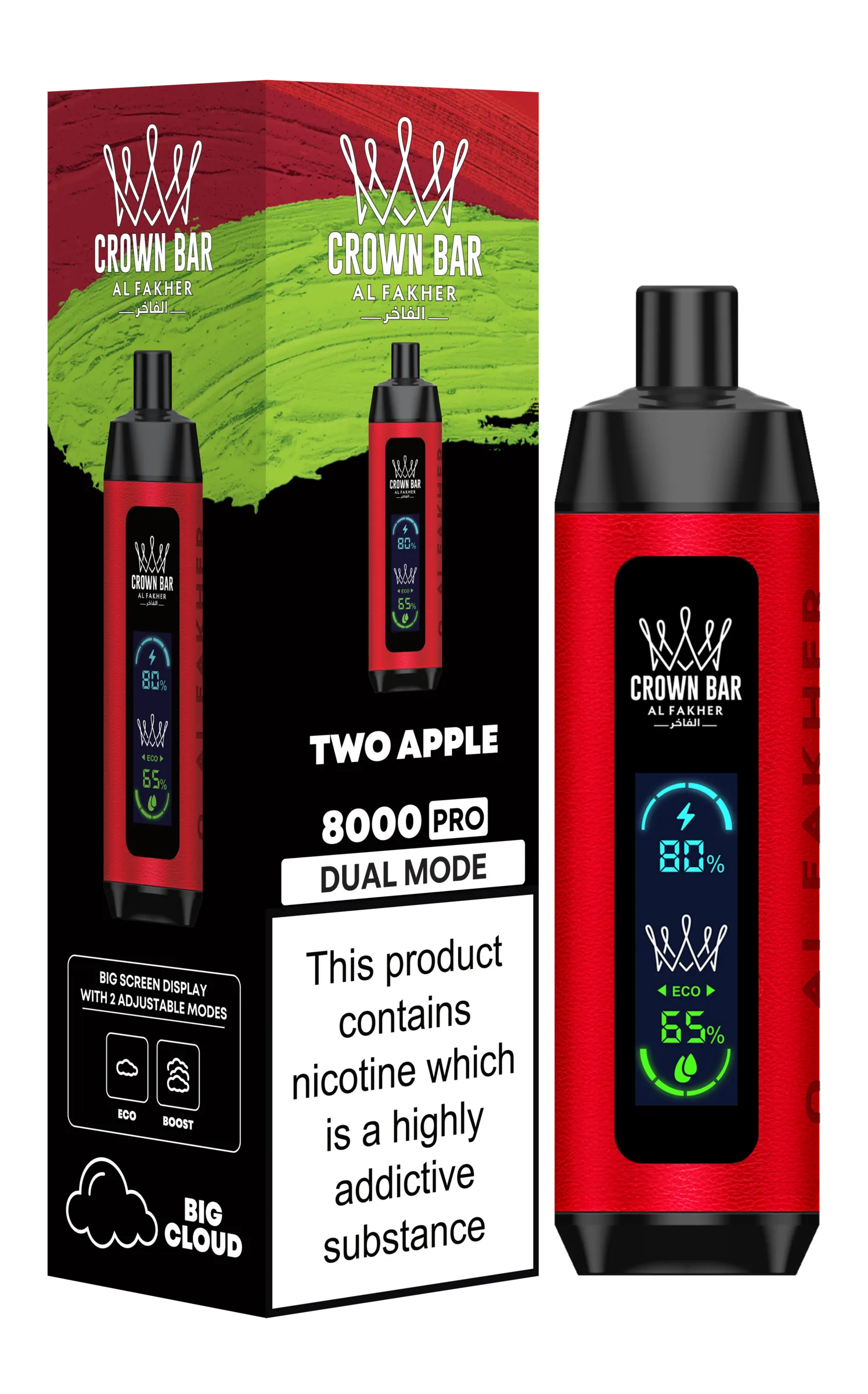 Al Fakher Crown Bar 8000 - 0.5% Nicotine Disposable E-Hookah