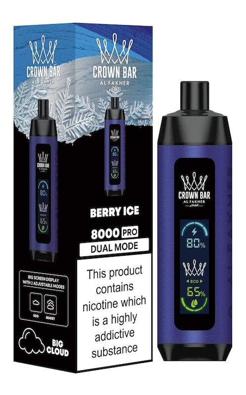 Al Fakher Crown Bar 8000 Puffs Vape - 0.5% Nicotine E-Hookah Al Fakher Crown Bar 8000 Puffs Vape - 0.5% Nicotine E-Hookah