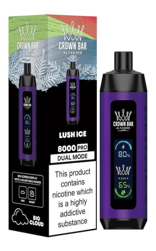Al Fakher Crown Bar 8000 Puffs Vape - 0.5% Nicotine E-Hookah Al Fakher Crown Bar 8000 Puffs Vape - 0.5% Nicotine E-Hookah