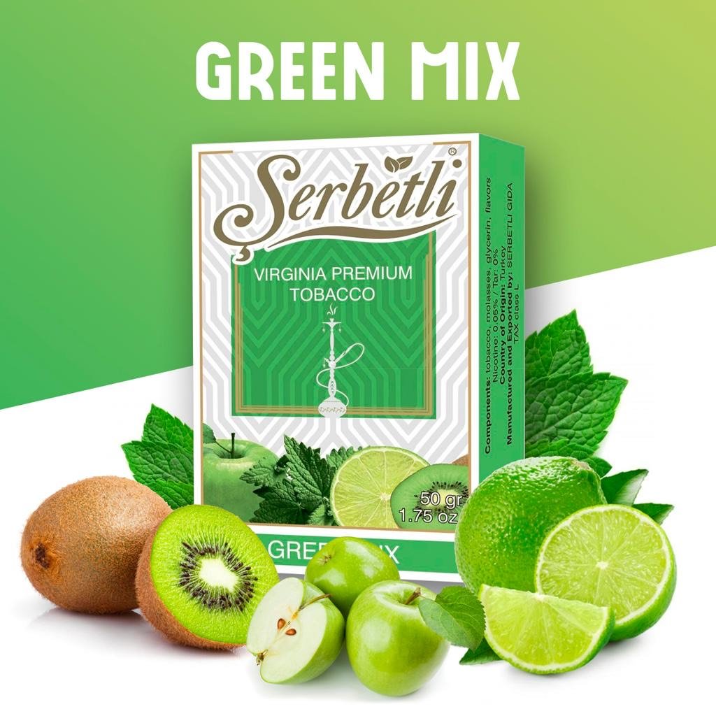 Serbetli Shisha Tobacco Green Mix - Lavoo