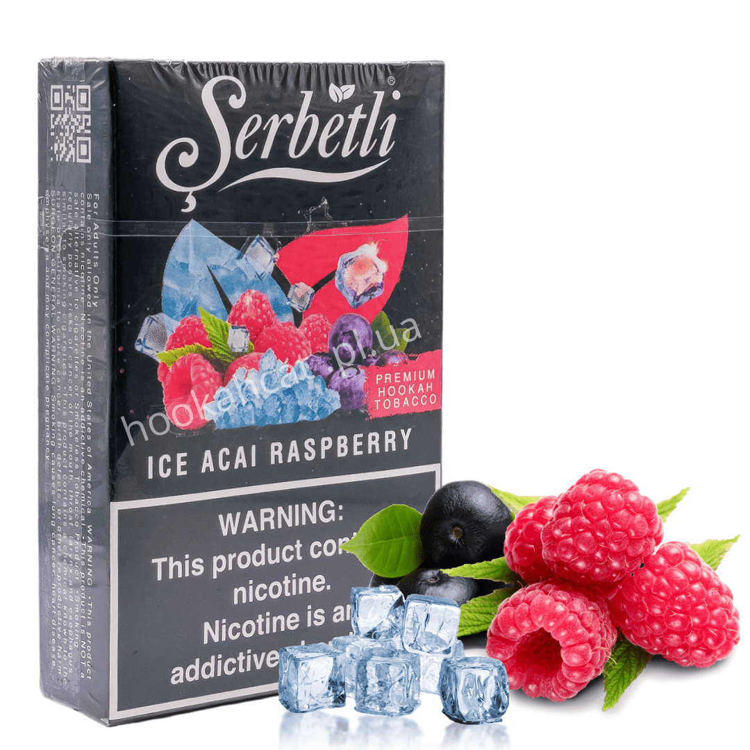 Serbetli Shisha Tobacco Ice Acai Raspberry - Lavoo