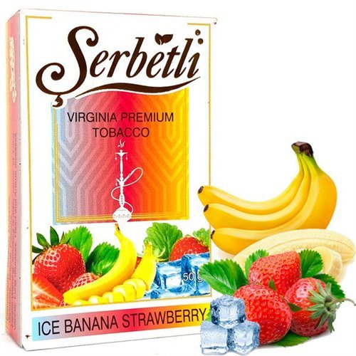 Serbetli Shisha Tobacco Ice Banana Strawberry - Lavoo