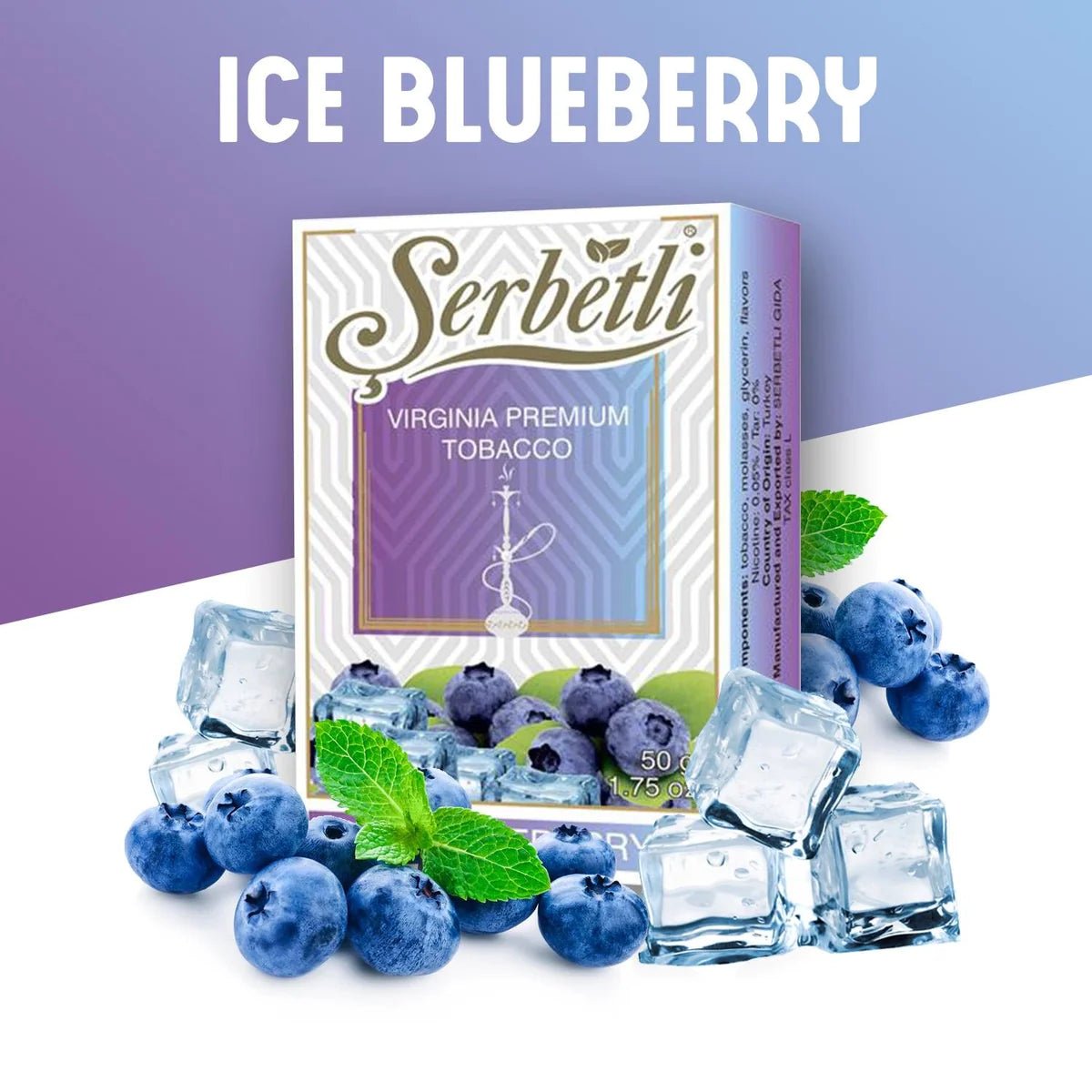 Serbetli Shisha Tobacco Ice Blueberry - Lavoo