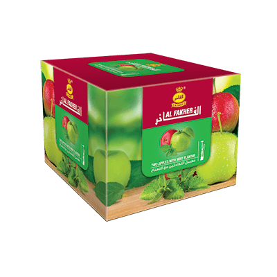 Al Fakher Shisha Tobacco Two Apples with Mint - Lavoo