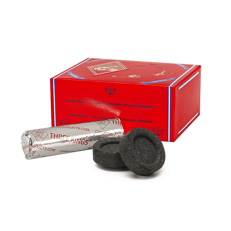 Three Kings Quick Light Hookah Charcoal 40mm Box 100pcs - Lavoo